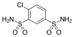 Skeletal formula of clofenamide