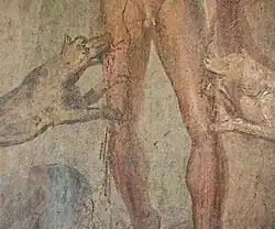 Closeup of Actaeon's hounds