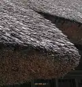 A closeup of English thatching