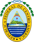 Coat of arms of the Federal Republic of Central America from November 1824 to November 1840