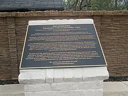Cold War plaque at Veterans Memorial Park