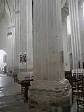 Misalignment of the nave's north pillars.[Note 14]
