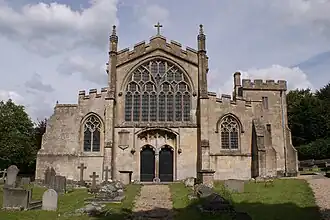 Edington Priory west front: Decorated and Perpendicular
