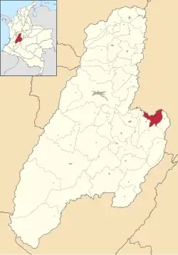 Localities (localidades) of Tolima