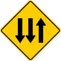 SP-43 Three lanes, two contraflow