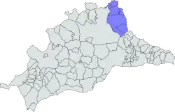 Location of Nororma in the province of Málaga