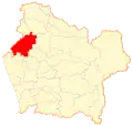 Map of Lumaco commune in the Araucanía Region