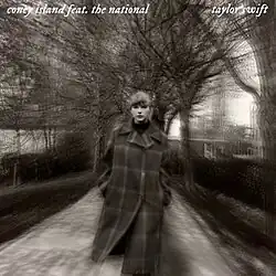 Cover art of "Coney Island", showing a blurred image of Swift surrounded by trees