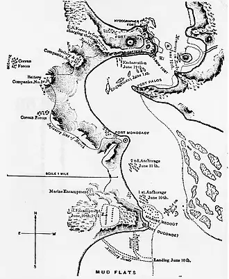 Map of the Ganghwa forts