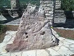 The engraved rock as it appears today