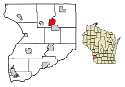 Location of Gays Mills in Crawford County, Wisconsin.