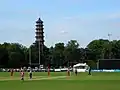 Match in 2010, with the Great Pagoda and London Welsh rugby ground