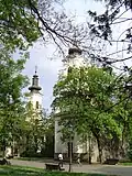 Serbian Orthodox (left) and Roman Catholic (right) churches