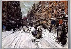 Everett Shinn, Cross Streets of New York1899). Corcoran Gallery of Art, Washington DC