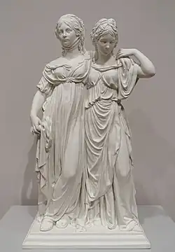 The Prinzessinengruppe: Schadow's famous statue of Friederica (right), with her sister, Louise