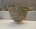 Late Ubaid; painted cup, decorated with geometric designs in dark paint tattoos; c. 5200&nbsp;– c. 4200 BC