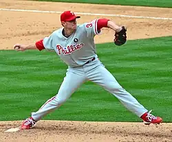 Image 10In May 2010, the Philadelphia Phillies' Roy Halladay pitched the 20th major league perfect game. That October, he pitched only the second no-hitter in MLB postseason history. (from History of baseball)