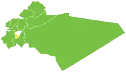 Map of Darayya District within Rif Dimashq Governorate