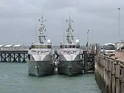 Then ACV Roebuck Bay (10) alongside ACV Dame Roma Mitchell (70)