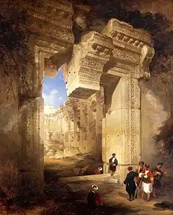 The Gateway to the Great Temple at Baalbec, 1843