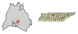 Location of Berry Hill in Davidson County, Tennessee.