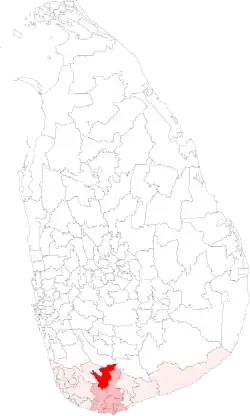 Location of Deniyaya