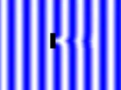 Wave wrapping around a small object