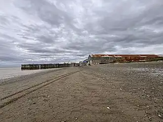 Disused pier and warehouse on the Kvichak Bay
