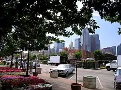 The downtown skyline from the market