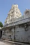 Dravida style shikhara (tower over shrine) at the Venugopalaswamy temple in the Devanahalli fort
