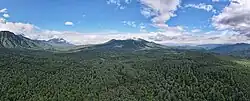 Aerial drone panorama of Mount Iizuna (August 2024)