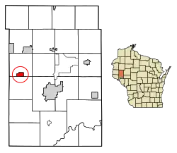 Location of Knapp in Dunn County, Wisconsin.