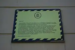 Plaque on the Trail of the Good Soldier Švejk