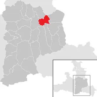 Location within St. Johann im Pongau district