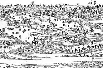 Kameido (Detail) aus Edo meisho zue (1838)