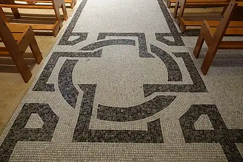 Cerramic floor in Nave