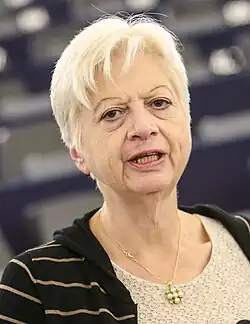 Eleni Theocharous, former DISY MP and MEP, founder of the DISY splinter party Solidarity Movement.
