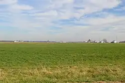 Fields in the township's far west