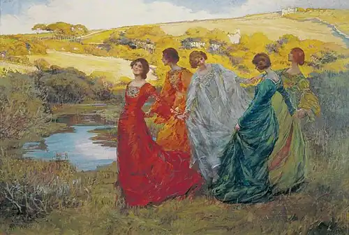 On a Fine Day by Elizabeth Forbes, 1903