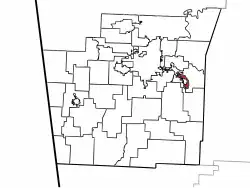 Location of Elkins Township in Washington County