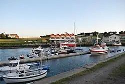 View of the village harbor