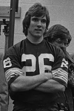 Torkelson in a black and white photo wearing his jersey