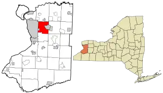 Location in Erie County and the state of New York.