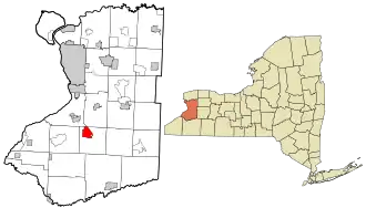 Location in Erie County and the state of New York