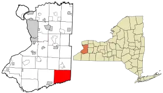 Location in Erie County and the state of New York.