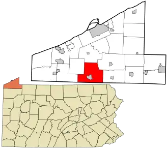 Location in Erie County and the U.S. state of Pennsylvania