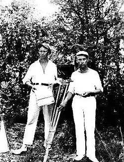 Image 11Erkki Karu, one of the pioneers of the Finnish cinema, with cinematographer Eino Kari in 1927 (from Culture of Finland)