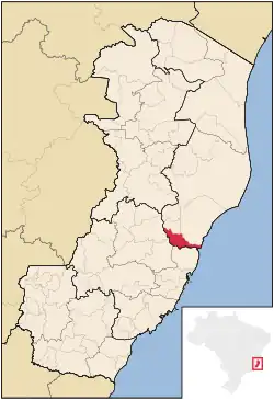 Location in Espírito Santo