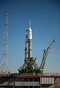 Soyuz TMA-16M rocket shortly after rollout.