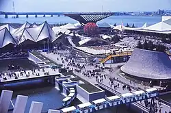 Expo 67, pavillons Ontario, Canada, Provinces-de-l'Ouest, et le Minirail.